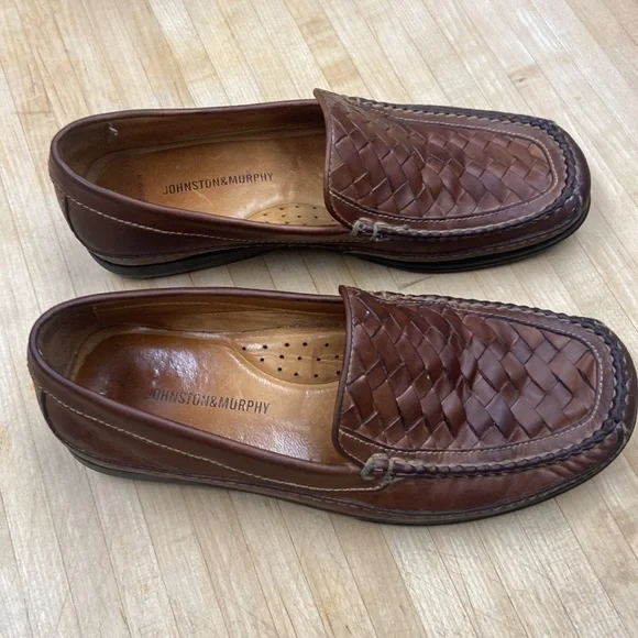 Mens Johnston Murphy Tidwell WVE Mahogany Brown Loafers 